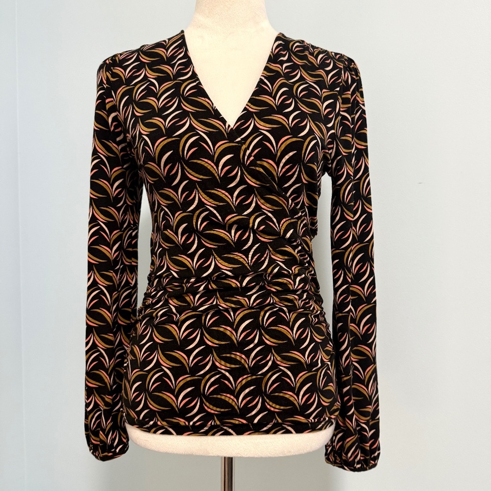 Boden Elodie long-sleeved‎ jersey wrap top Size 6